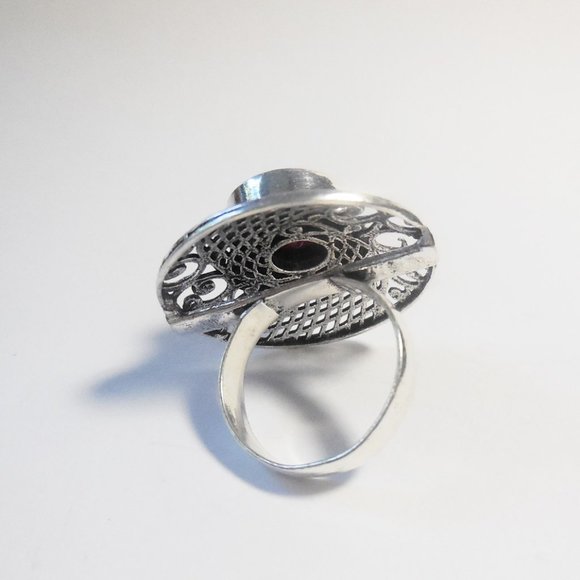 Ring Hessonite Garnet 925 Sterling Silver size 7 - Picture 5 of 9